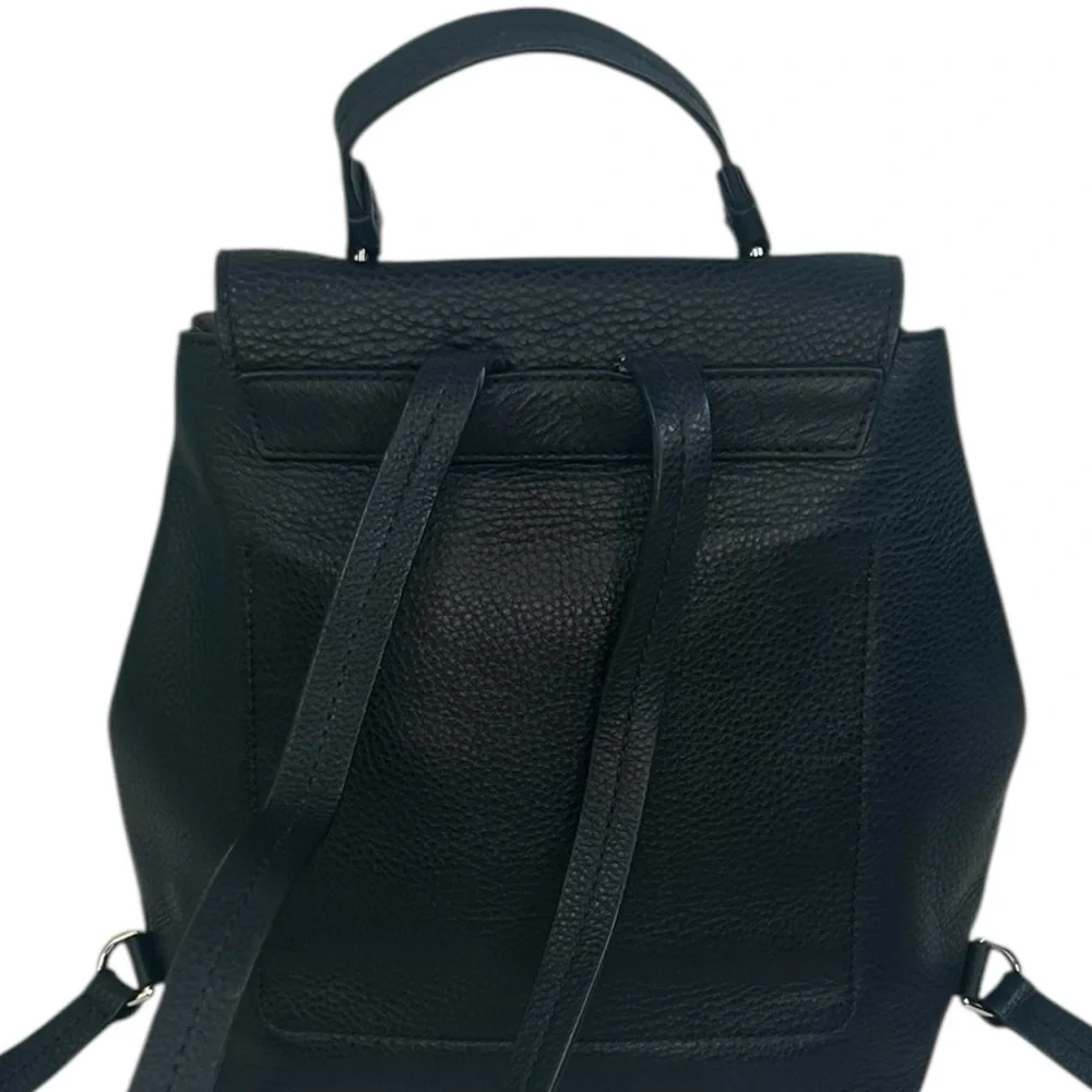 Kate Spade Hayes Street Taba Black Pebble Leather Tassel Backpack Medium Preppy